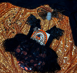 Beaded Halloween Romper Dress