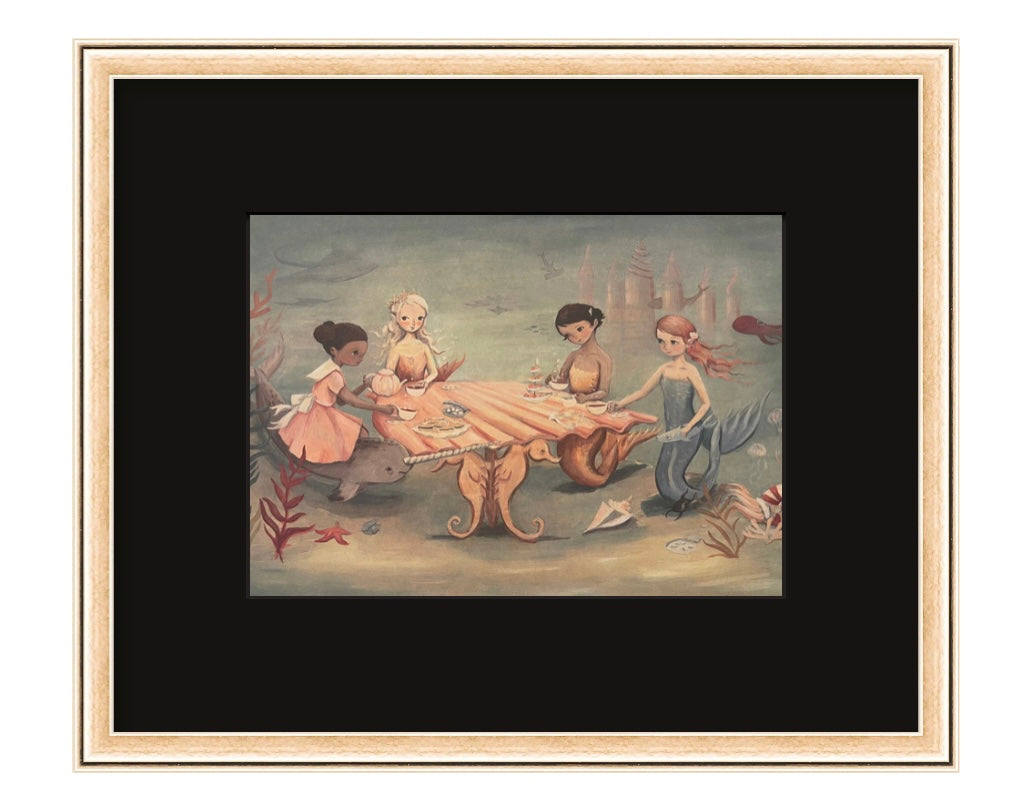 Tea Party with Mermaids Wall Art