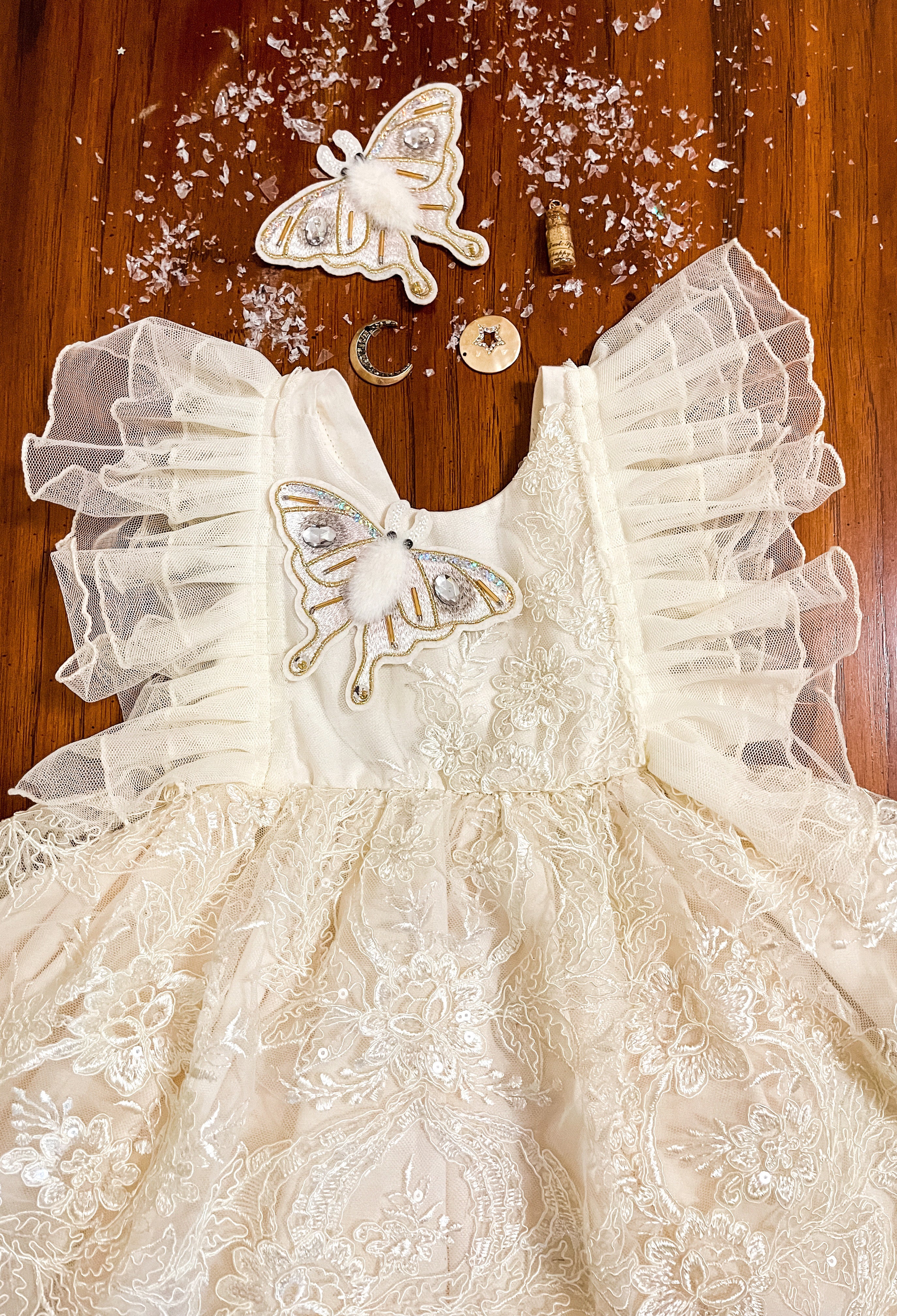 Winter Dreams- Moth Romper Dress Set