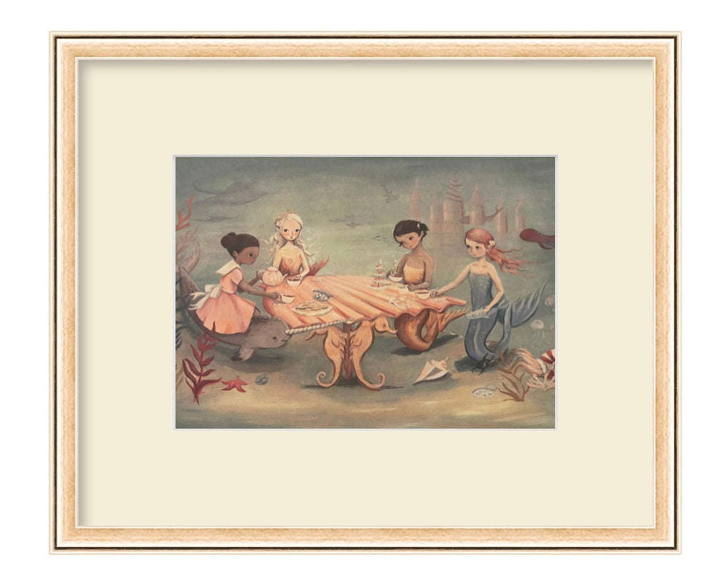 Tea Party with Mermaids Wall Art